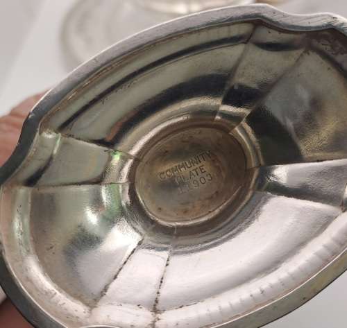 Antique 1920`s Antique Community Plate Sugar pot&creamer on Tray -No. 11902,11903 and 11958