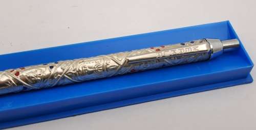 1960`s Rolex Merkur Sterling Tribes of Israel Pen -Souvenir Judaica made in Jerusalem