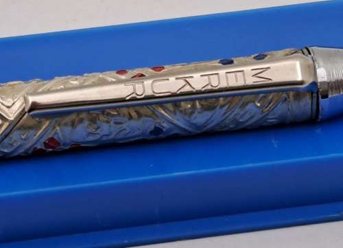 1960`s Rolex Merkur Sterling Tribes of Israel Pen -Souvenir Judaica made in Jerusalem
