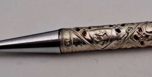 1960`s Rolex Merkur Sterling Tribes of Israel Pen -Souvenir Judaica made in Jerusalem