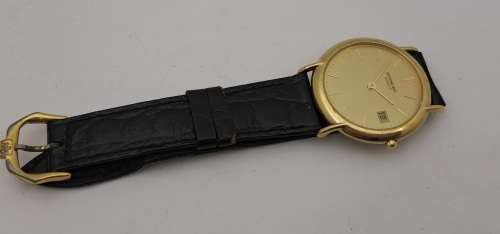 Pre-owned Vintage Mens Raymond Weil 9140 18kt Gold Plated Quartz watch - working