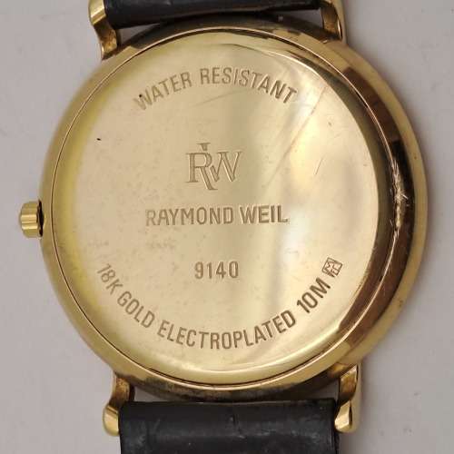 Pre-owned Vintage Mens Raymond Weil 9140 18kt Gold Plated Quartz watch - working