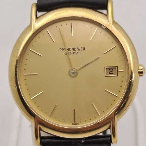 Pre-owned Vintage Mens Raymond Weil 9140 18kt Gold Plated Quartz watch - working