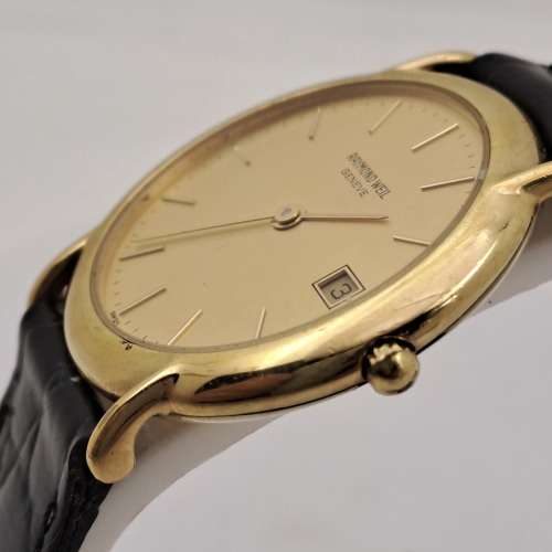 Pre-owned Vintage Mens Raymond Weil 9140 18kt Gold Plated Quartz watch - working