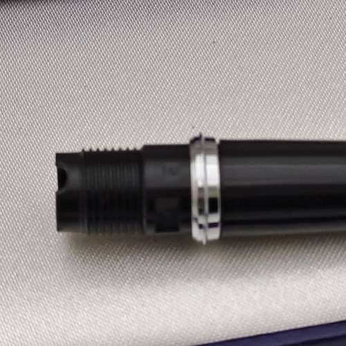 Blue and Crome Waterman Fountain pen (unused) in case with sleeve -Medium nib-Siemens Branded