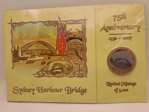 2007-75th Anniversary 1932-2007 Sydney Harbour Bridge 50 Cents Coin (Limited Mintage 5000)
