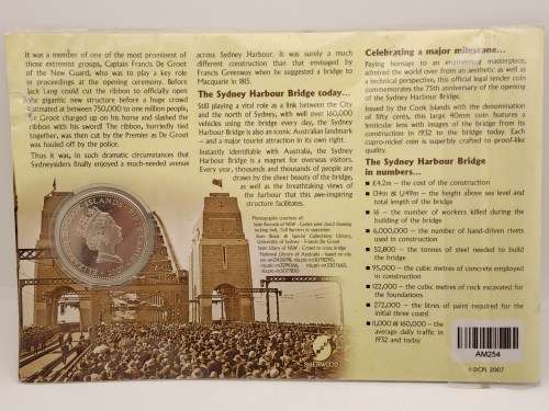 2007-75th Anniversary 1932-2007 Sydney Harbour Bridge 50 Cents Coin (Limited Mintage 5000)