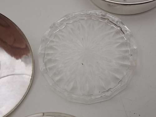 Vintage Silverplated butter dish with glass tray 6cm x 11 cm