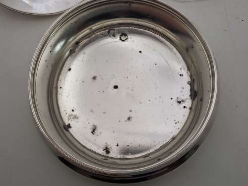 Vintage Silverplated butter dish with glass tray 6cm x 11 cm