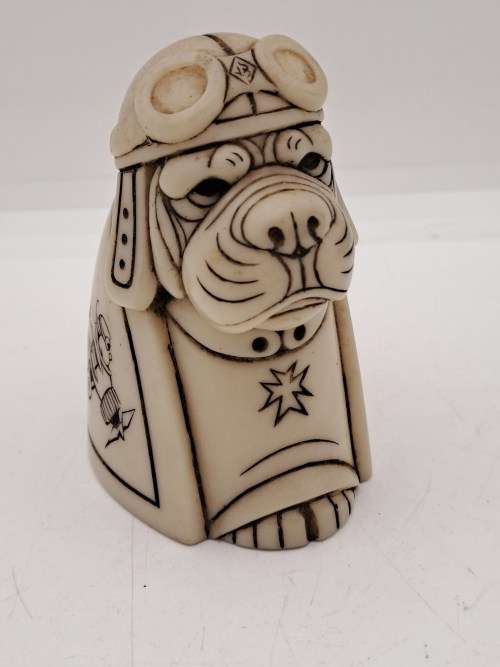 Collectable John Biccard collection Red Baron  Whimsical Figurine (Crushed Marble and Resin)