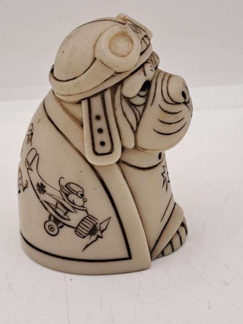 Collectable John Biccard collection Red Baron  Whimsical Figurine (Crushed Marble and Resin)