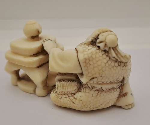 Collectable Antique Netsuke Oriental Figurine - Signed by Artist