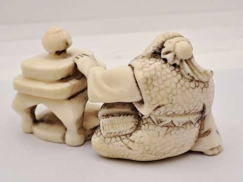 Collectable Antique Netsuke Oriental Figurine - Signed by Artist