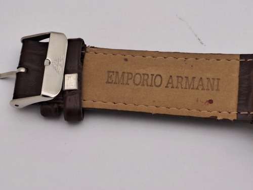 Pre-owned Emperio Armani X-Large Mens Fashion 10ATM Quartz Watch -working