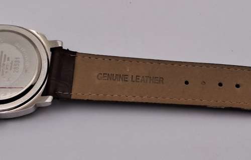 Pre-owned Emperio Armani X-Large Mens Fashion 10ATM Quartz Watch -working
