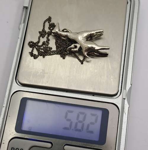 Vintage Silver Giraffe pendant on Chain