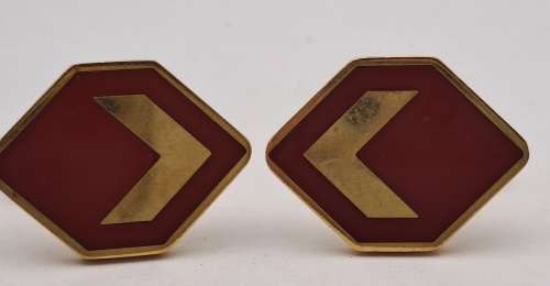 Vintage Plated Cufflink Pair stamped 1937-1987 (unknown company)