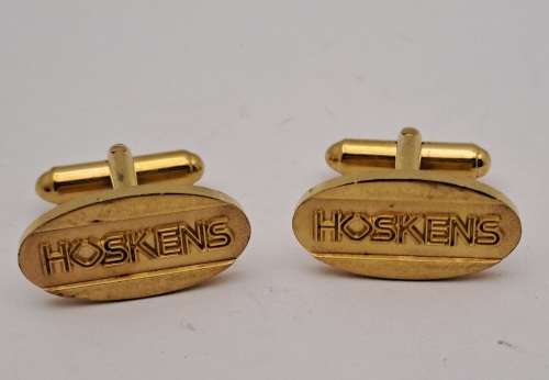Vintage HOSKENS Plated Cufflink Pair