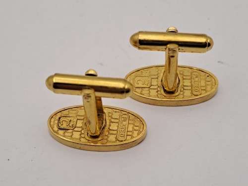Vintage HOSKENS Plated Cufflink Pair
