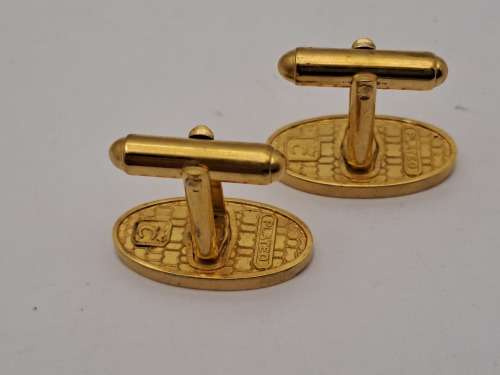 Vintage HOSKENS Plated Cufflink Pair