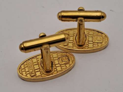 Vintage HOSKENS Plated Cufflink Pair