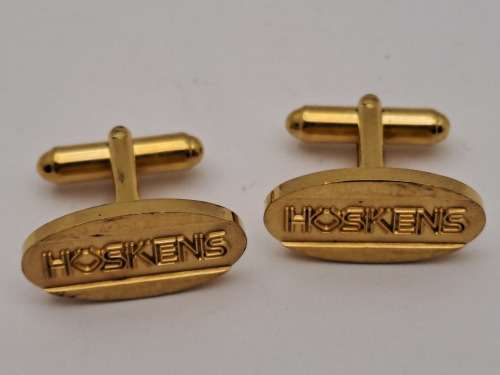 Vintage HOSKENS Plated Cufflink Pair