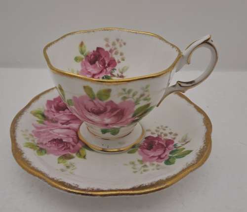 Vintage Royal Albert `American Beauty` small Demitasse duo- Bone China -England - (5 Available)