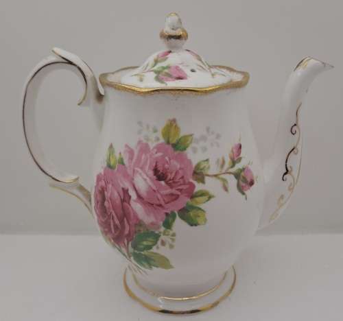 Vintage Royal Albert `American Beauty` Tea Pot- Bone China -England -