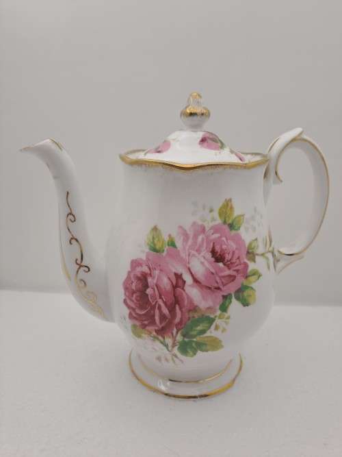 Vintage Royal Albert `American Beauty` Tea Pot- Bone China -England -