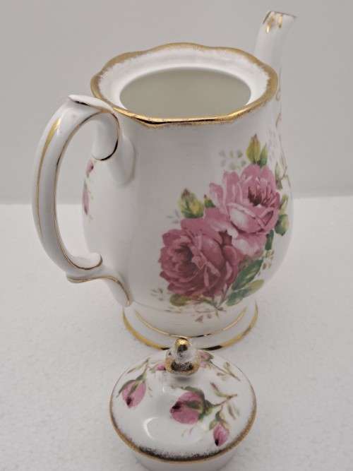 Vintage Royal Albert `American Beauty` Tea Pot- Bone China -England -