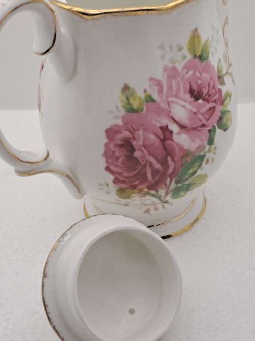 Vintage Royal Albert `American Beauty` Tea Pot- Bone China -England -