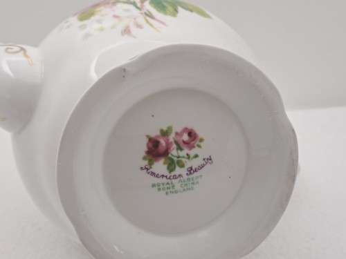 Vintage Royal Albert `American Beauty` Tea Pot- Bone China -England -