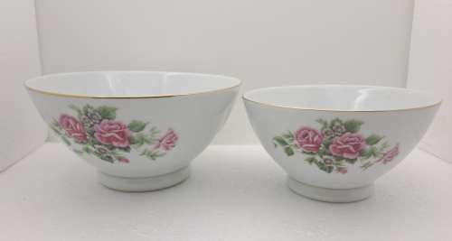 2 Vintage Nanchang China Bowls- Made in China -Unidentified Maker stamp
