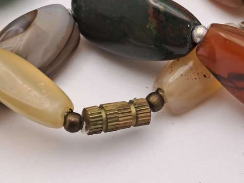 Vintage 80cm Necklace -Natural Stone  -Boxed