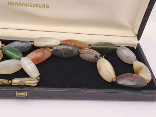 Vintage 80cm Necklace -Natural Stone  -Boxed