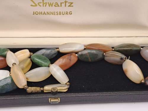 Vintage 80cm Necklace -Natural Stone  -Boxed