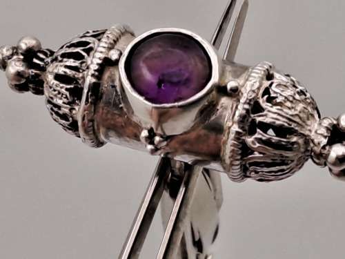 Vintage Silver Kavach Cufflinks with Gemstones -Boxed