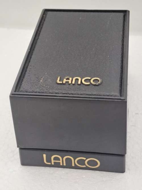 Pre-Owned-Vintage Lanco 3 ATM Quartz Watch - Working- in Case -Gold plating worn on casing and strap