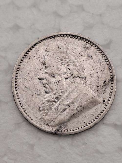 1896 ZAR - South African Republic Silver  3 Pence Zuid Afrikaansche Republiek
