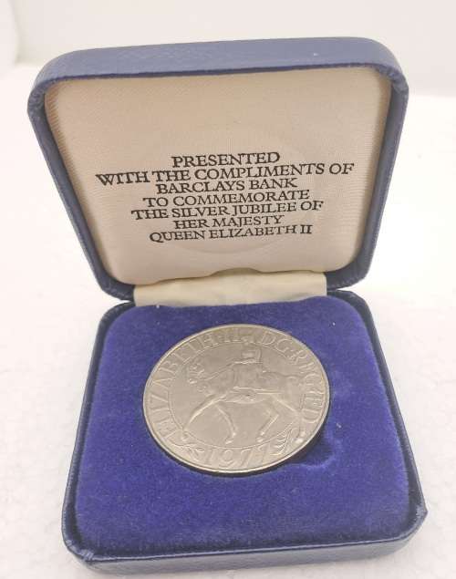 1977  United Kingdom 25 New Pence - Elizabeth II Silver Jubilee PROOF coin in Case