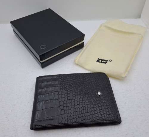 Unused MONT BLANC Crocodile Skin Notepad Wallet still in Box No 764