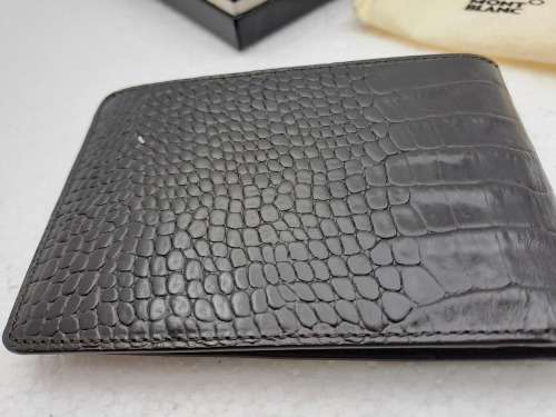 Unused MONT BLANC Crocodile Skin Notepad Wallet still in Box No 764