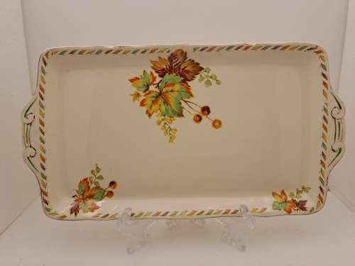 Vintage Grindley Floral CREAMPETAL Porcelain Sandwich Plate-England