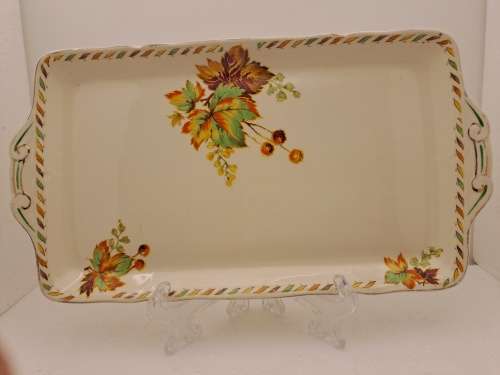 Vintage Grindley Floral CREAMPETAL Porcelain Sandwich Plate-England
