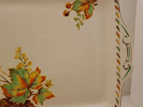 Vintage Grindley Floral CREAMPETAL Porcelain Sandwich Plate-England