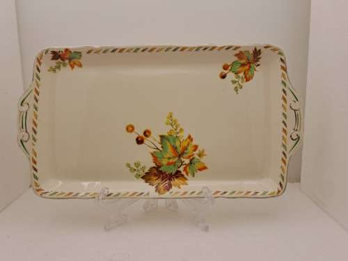Vintage Grindley Floral CREAMPETAL Porcelain Sandwich Plate-England