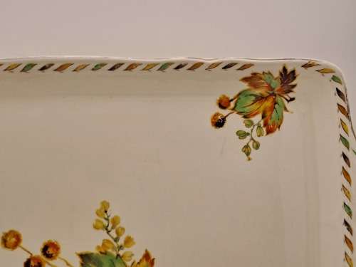 Vintage Grindley Floral CREAMPETAL Porcelain Sandwich Plate-England