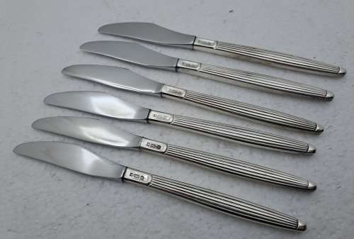 6 Vintage GERO Knifes with Quality Mark Of 100 -Holland