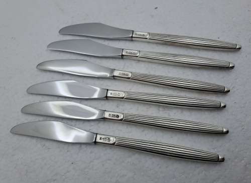6 Vintage GERO Knifes with Quality Mark Of 100 -Holland