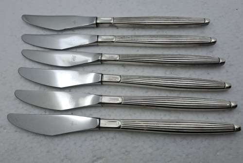 6 Vintage GERO Knifes with Quality Mark Of 100 -Holland